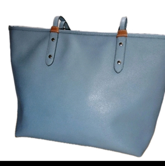 Coach Light Blue Tote Bag - Picture 2 of 4